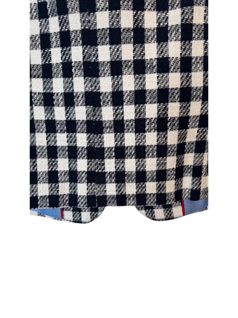 NWT Tommy Hilfiger Size 10 Navy & White Plaid Blazer Cotton-Polyester Blend - Picture 11 of 16